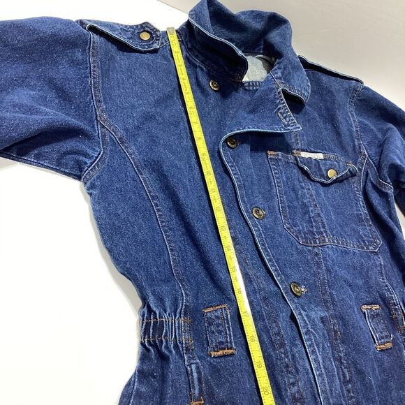 Power Brand Denim Jumpsuit Coverall Size 8 Blue - Picture 16 of 16